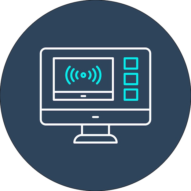 El icono vectorial de transmisión web se puede utilizar para el conjunto de iconos de noticias y medios