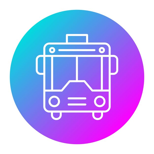 El icono vectorial de transporte público se puede utilizar para el conjunto de iconos de espacio de trabajo conjunto