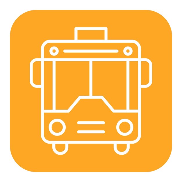 El icono vectorial de transporte público se puede utilizar para el conjunto de iconos de espacio de trabajo conjunto