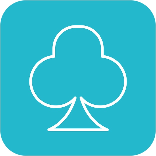 El icono vectorial del trébol se puede usar para el conjunto de iconos del casino