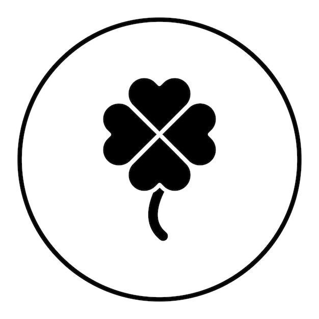 El icono vectorial de trébol se puede usar para el conjunto de iconos de primavera