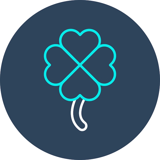 El icono vectorial de trébol se puede usar para el conjunto de iconos de primavera