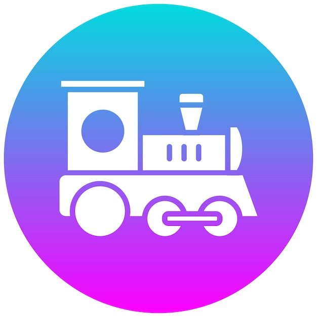 El icono vectorial del tren de juguete se puede usar para el conjunto de iconos de la ducha de bebé