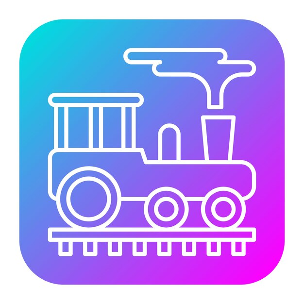 El icono vectorial del tren de vapor se puede utilizar para el conjunto de iconos de transporte