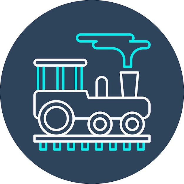 El icono vectorial del tren de vapor se puede utilizar para el conjunto de iconos de transporte
