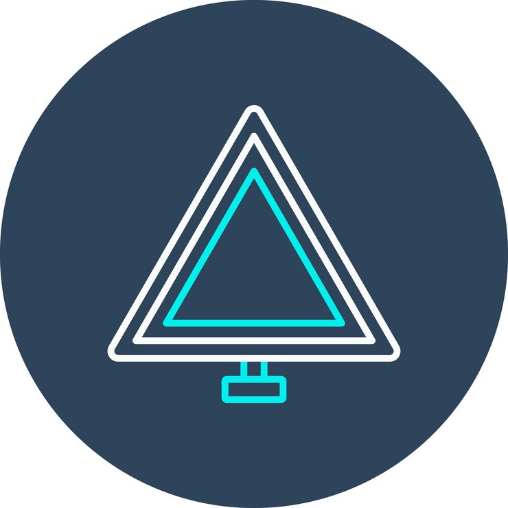 Vector el icono vectorial del triángulo se puede utilizar para el conjunto de iconos de reparación de automóviles