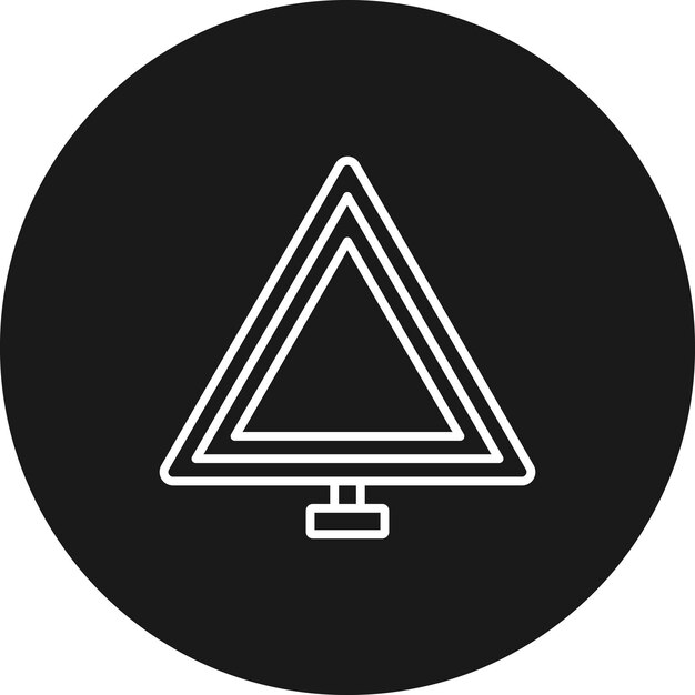 El icono vectorial del triángulo se puede utilizar para el conjunto de iconos de reparación de automóviles