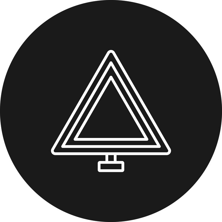 Vector el icono vectorial del triángulo se puede utilizar para el conjunto de iconos de reparación de automóviles