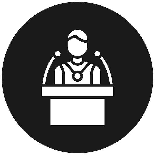 El icono vectorial de Tribune se puede usar para el conjunto de iconos de Auto Racing
