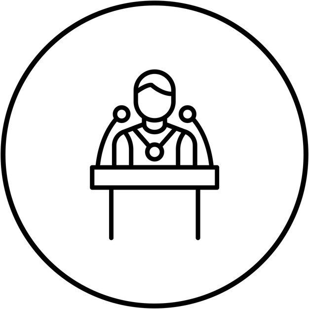 El icono vectorial de Tribune se puede usar para el conjunto de iconos de Auto Racing
