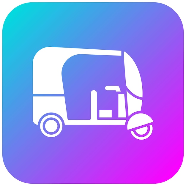 El icono vectorial del triciclo se puede utilizar para el conjunto de iconos de transporte