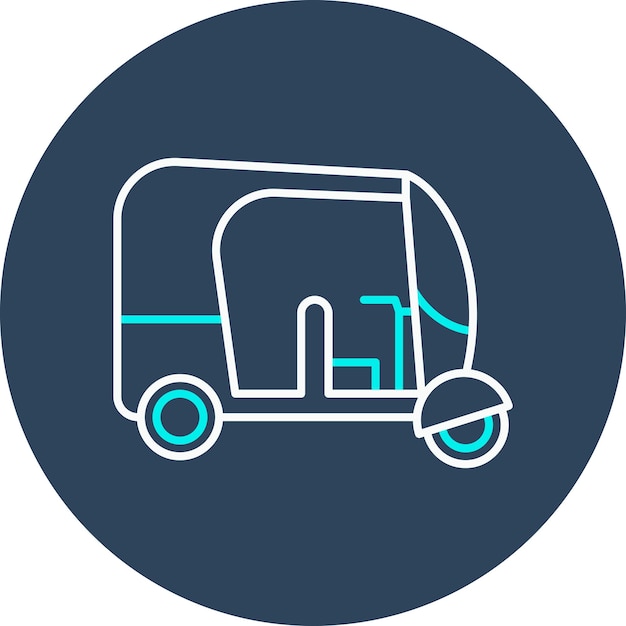 El icono vectorial del triciclo se puede utilizar para el conjunto de iconos de transporte