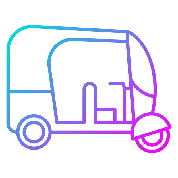 El icono vectorial del triciclo se puede utilizar para el conjunto de iconos de transporte