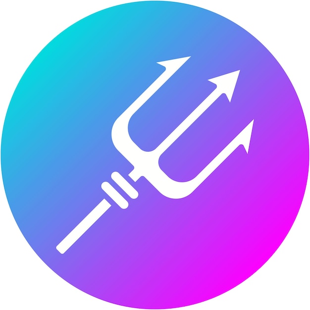 El icono vectorial del tridente se puede usar para el conjunto de iconos de Halloween