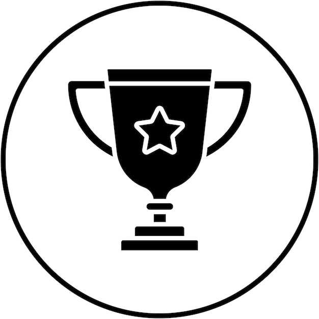 El icono vectorial del trofeo se puede usar para el conjunto de iconos de aprendizaje