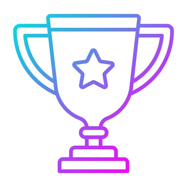 El icono vectorial del trofeo se puede usar para el conjunto de iconos de aprendizaje