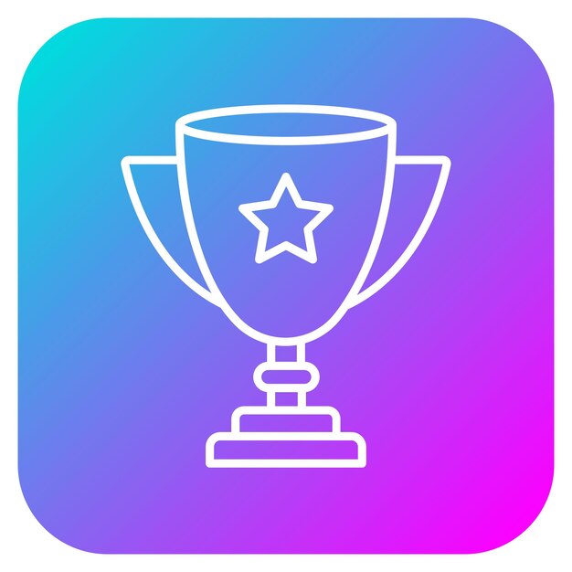 El icono vectorial del trofeo se puede usar para el conjunto de iconos de atletismo