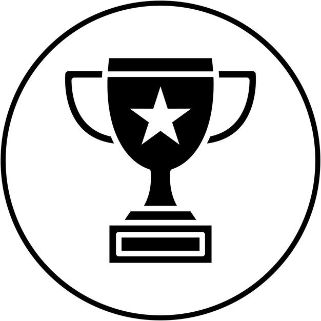 El icono vectorial del trofeo se puede usar para el conjunto de iconos de Auto Racing