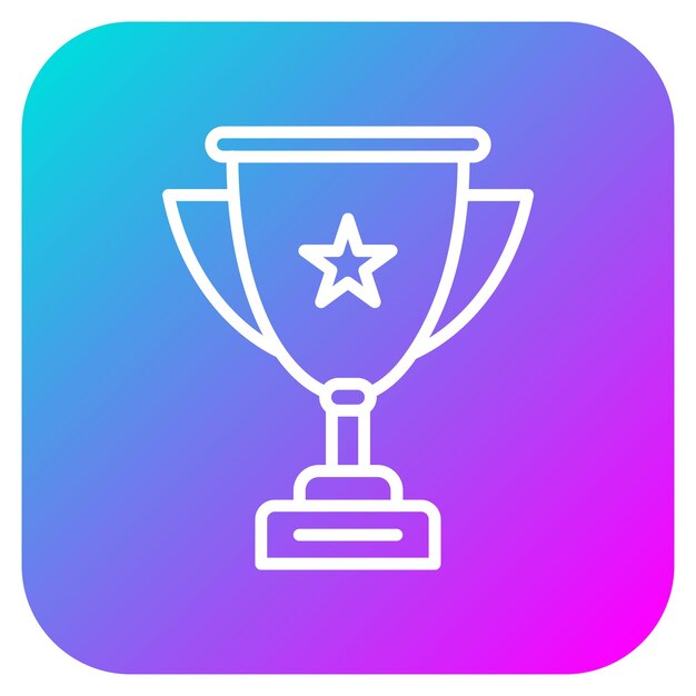 El icono vectorial del trofeo se puede usar para el conjunto de iconos de educación