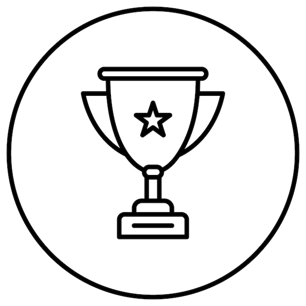 El icono vectorial del trofeo se puede usar para el conjunto de iconos de educación
