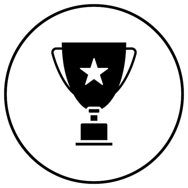 El icono vectorial del trofeo se puede usar para el conjunto de iconos de inicio de negocios