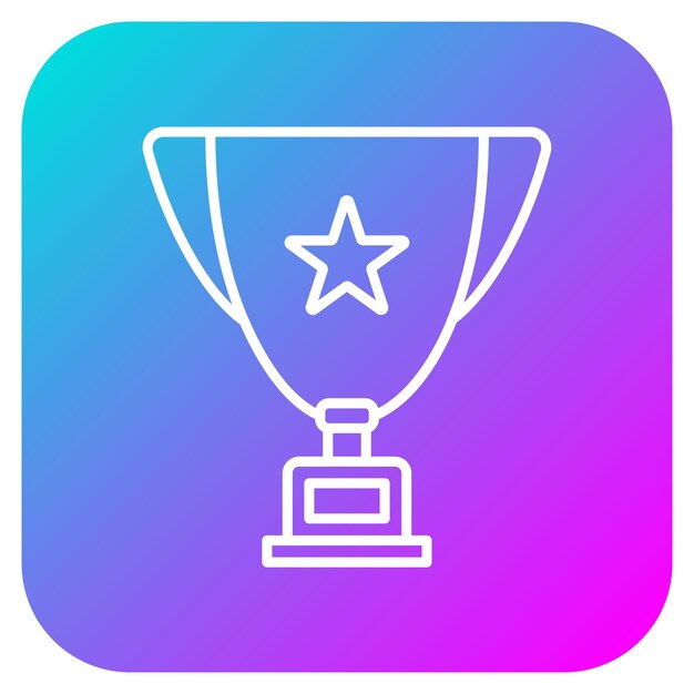 El icono vectorial del trofeo se puede usar para el conjunto de iconos de inicio de negocios