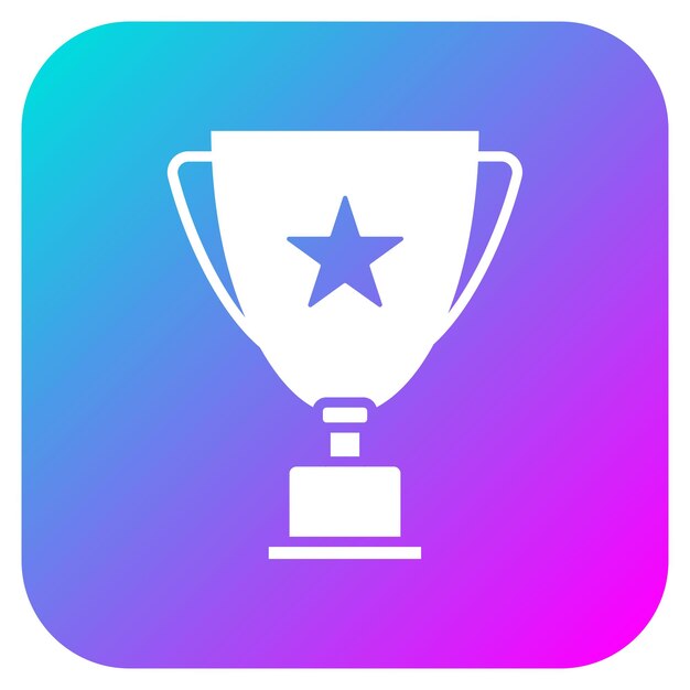 El icono vectorial del trofeo se puede usar para el conjunto de iconos de inicio de negocios