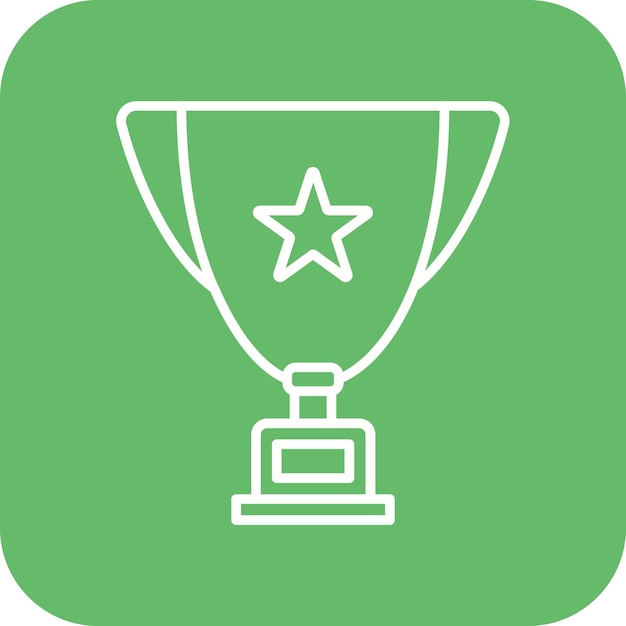 El icono vectorial del trofeo se puede usar para el conjunto de iconos de inicio de negocios