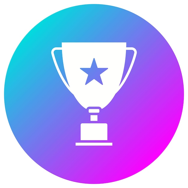 El icono vectorial del trofeo se puede usar para el conjunto de iconos de inicio de negocios