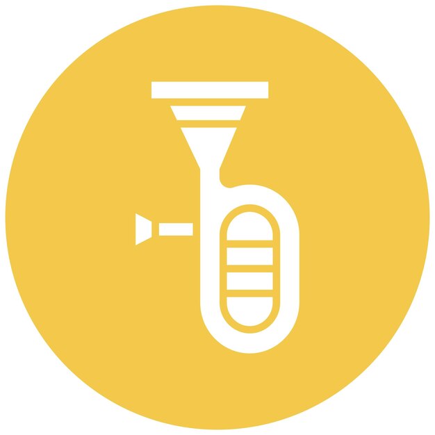 El icono vectorial de Tuba se puede usar para el iconset de Oktoberfest