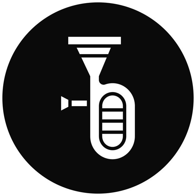 El icono vectorial de Tuba se puede usar para el iconset de Oktoberfest
