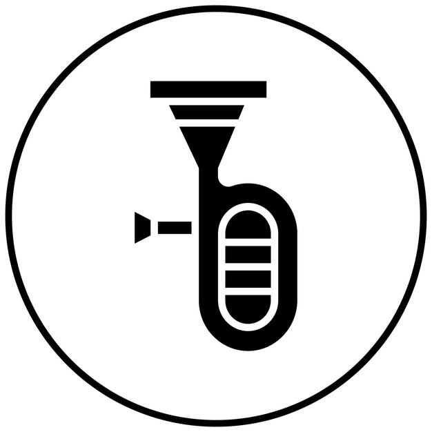 El icono vectorial de Tuba se puede usar para el iconset de Oktoberfest