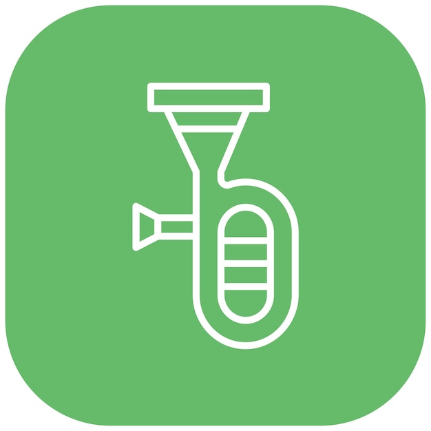 El icono vectorial de Tuba se puede usar para el iconset de Oktoberfest