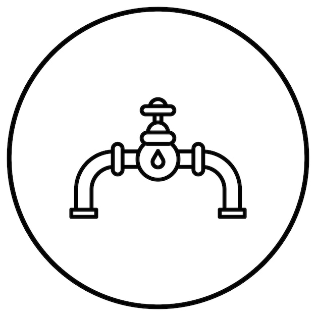 El icono vectorial de las tuberías de petróleo se puede utilizar para el conjunto de iconos de la industria de la gasolina