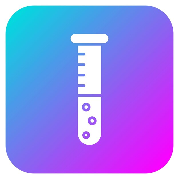 El icono vectorial del tubo de ensayo se puede utilizar para el conjunto de iconos de Investigación y Ciencia
