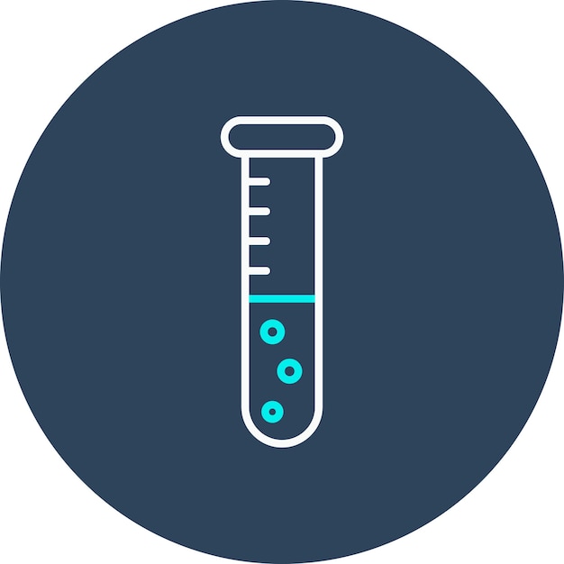 El icono vectorial del tubo de ensayo se puede utilizar para el conjunto de iconos de Investigación y Ciencia