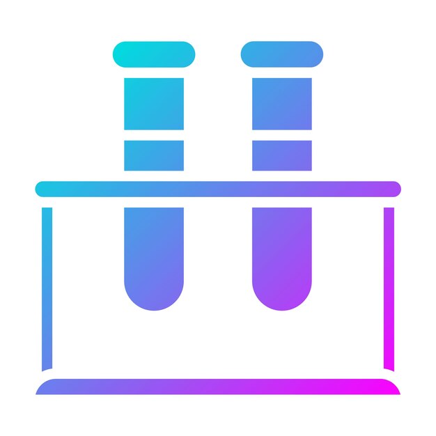 El icono vectorial del tubo de ensayo se puede utilizar para el conjunto de iconos de química