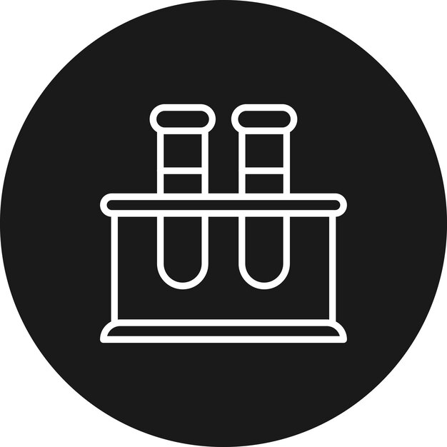 El icono vectorial del tubo de ensayo se puede utilizar para el conjunto de iconos de química