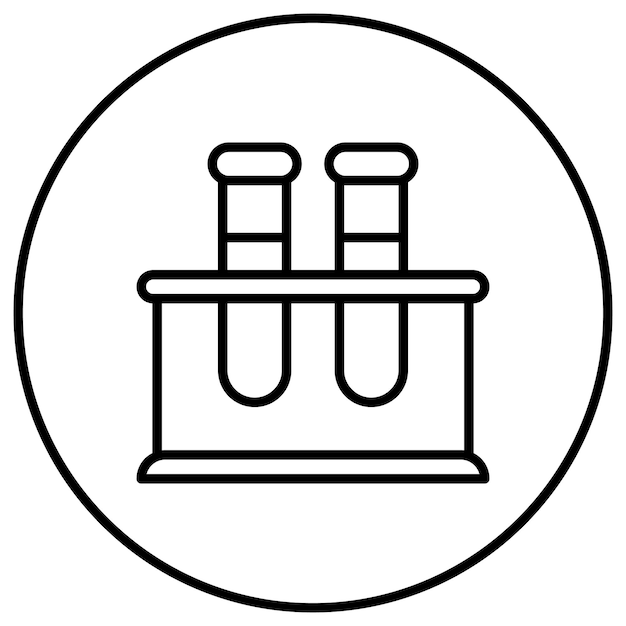 El icono vectorial del tubo de ensayo se puede utilizar para el conjunto de iconos de química