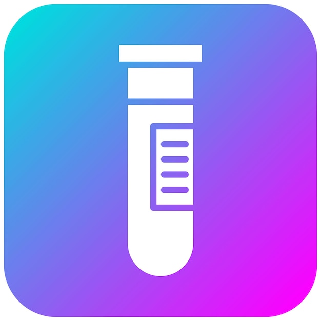 El icono vectorial de los tubos de ensayo se puede utilizar para el conjunto de iconos de Medicina I
