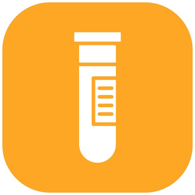 El icono vectorial de los tubos de ensayo se puede utilizar para el conjunto de iconos de Medicina I