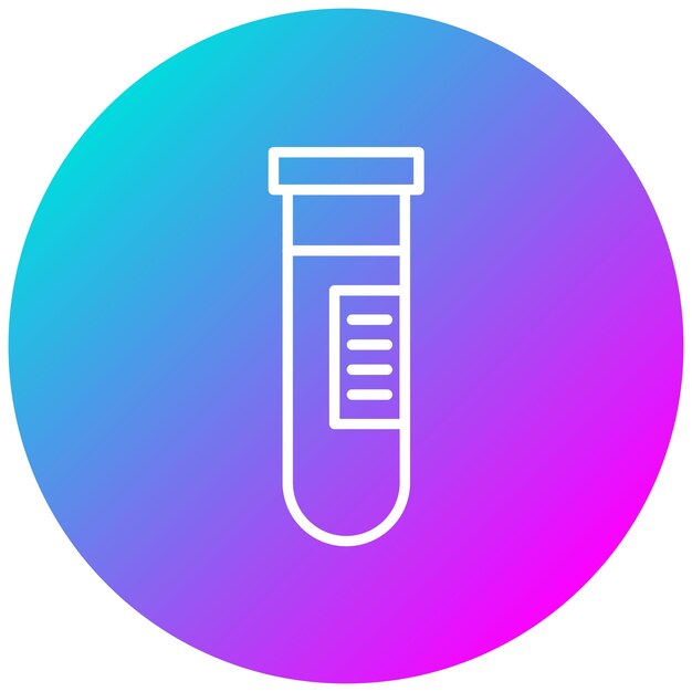 El icono vectorial de los tubos de ensayo se puede utilizar para el conjunto de iconos de Medicina I