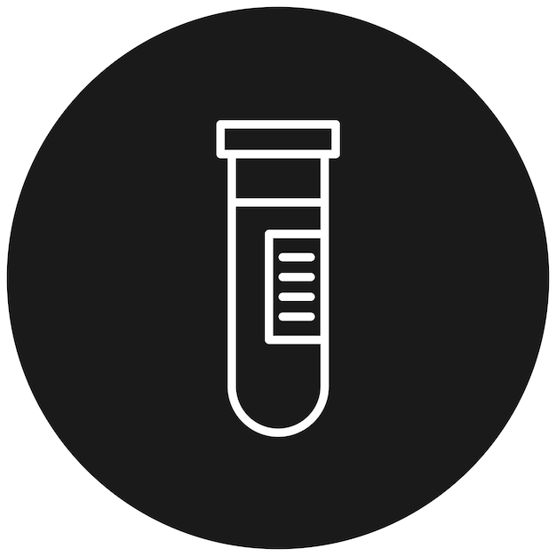 El icono vectorial de los tubos de ensayo se puede utilizar para el conjunto de iconos de Medicina I