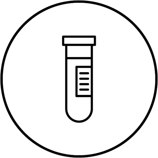 El icono vectorial de los tubos de ensayo se puede utilizar para el conjunto de iconos de Medicina I