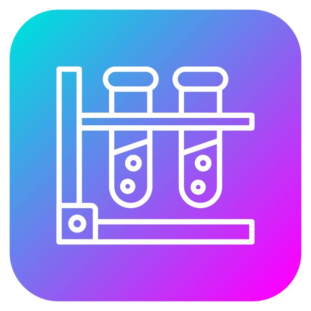 El icono vectorial de los tubos de ensayo se puede utilizar para el conjunto de iconos de química
