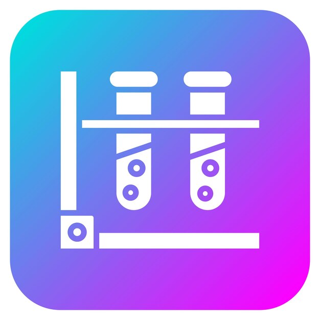 El icono vectorial de los tubos de ensayo se puede utilizar para el conjunto de iconos de química