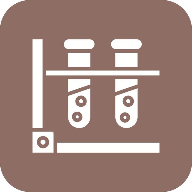 El icono vectorial de los tubos de ensayo se puede utilizar para el conjunto de iconos de química