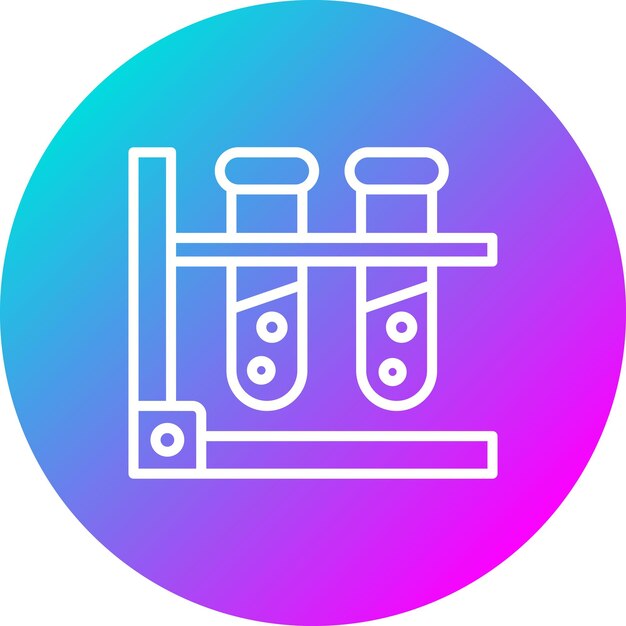 El icono vectorial de los tubos de ensayo se puede utilizar para el conjunto de iconos de química