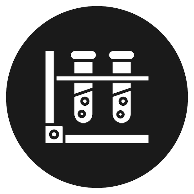 El icono vectorial de los tubos de ensayo se puede utilizar para el conjunto de iconos de química