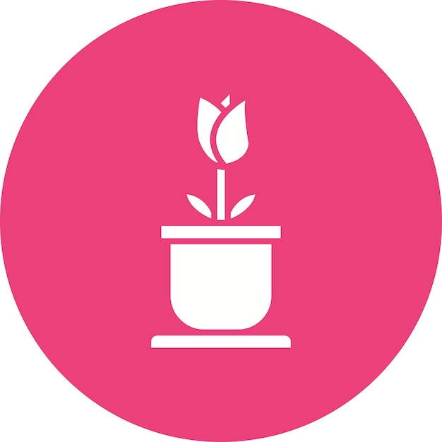 El icono vectorial del tulipán se puede usar para el conjunto de iconos de primavera